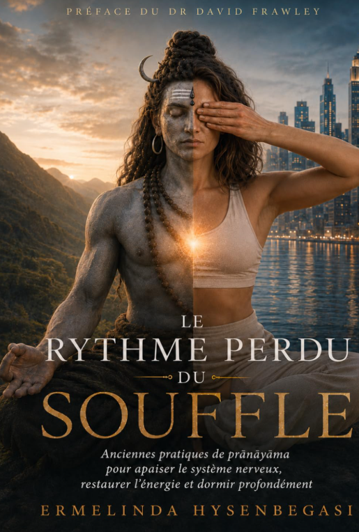 Couverture du livre Le Rythme perdu du Souffle d'Ermelinda Hysenbegasi, préfacé par le Dr David Frawley.